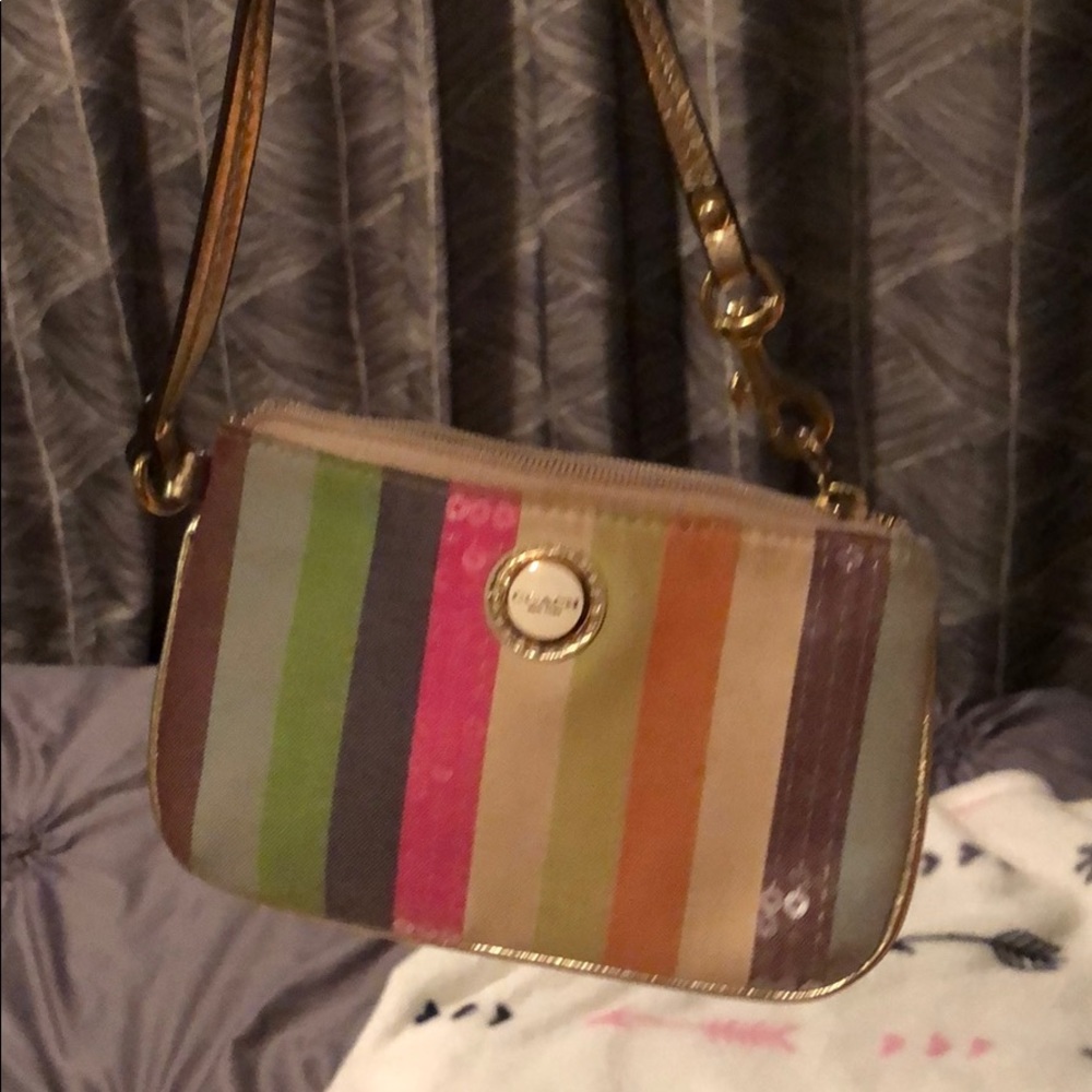 small coach spring wristlet - slightly worn